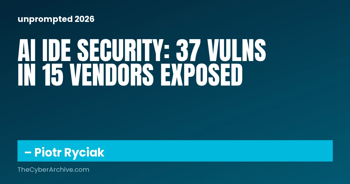 Vibe Check: Security Failures in AI-Assisted IDEs | [un]prompted 2026