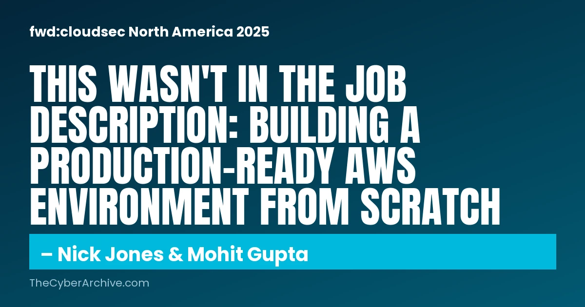 This Wasnt in the Job Description- Building a production-ready AWS environment from scratch