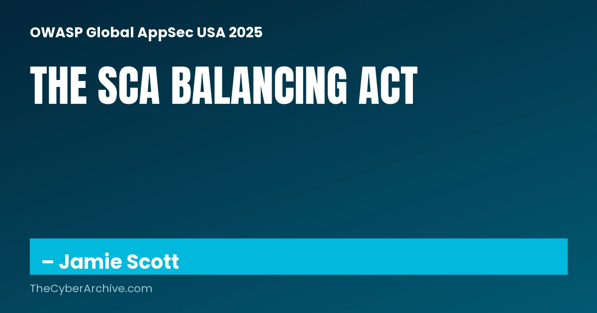 The SCA Balancing Act